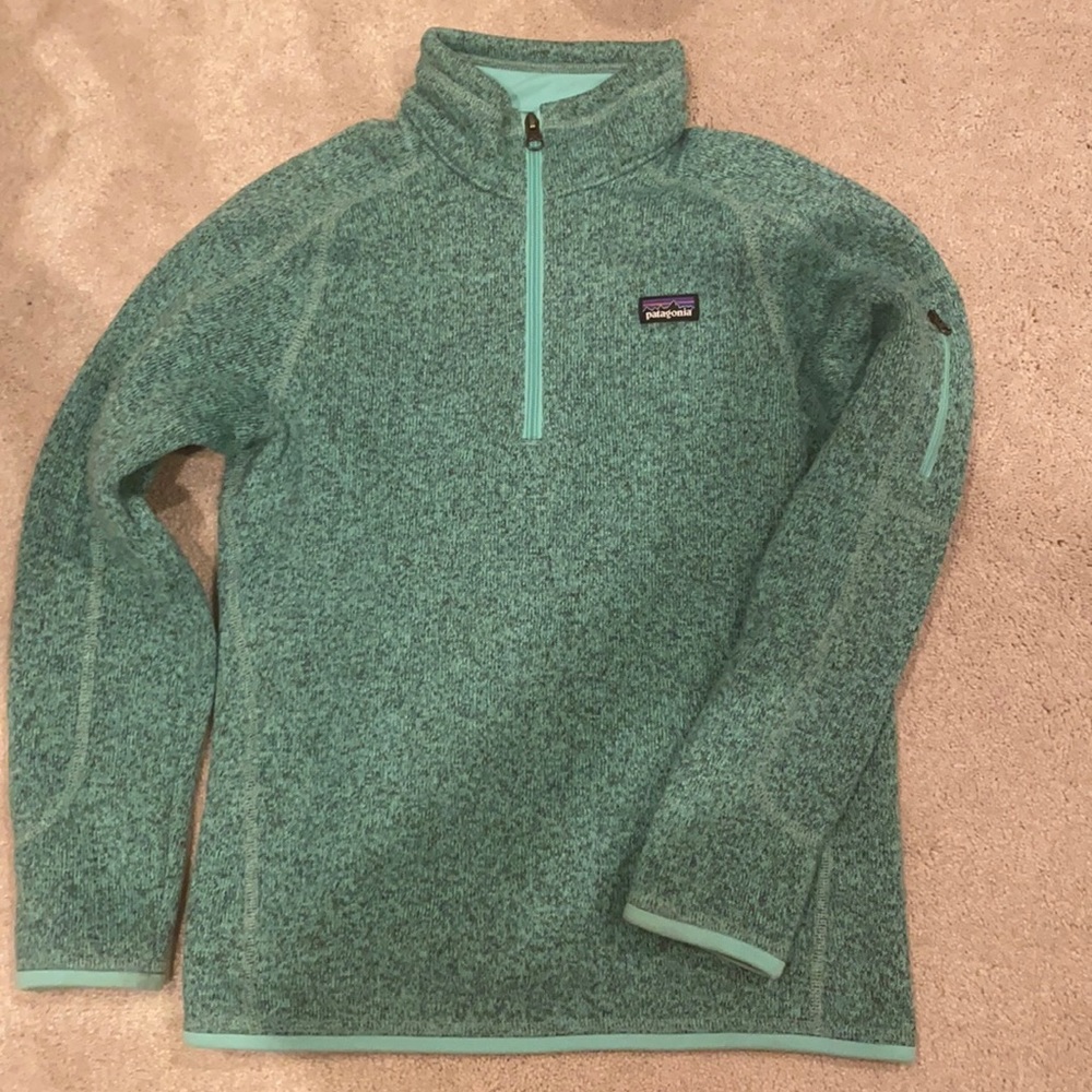 Aqua patagonia quarter zip